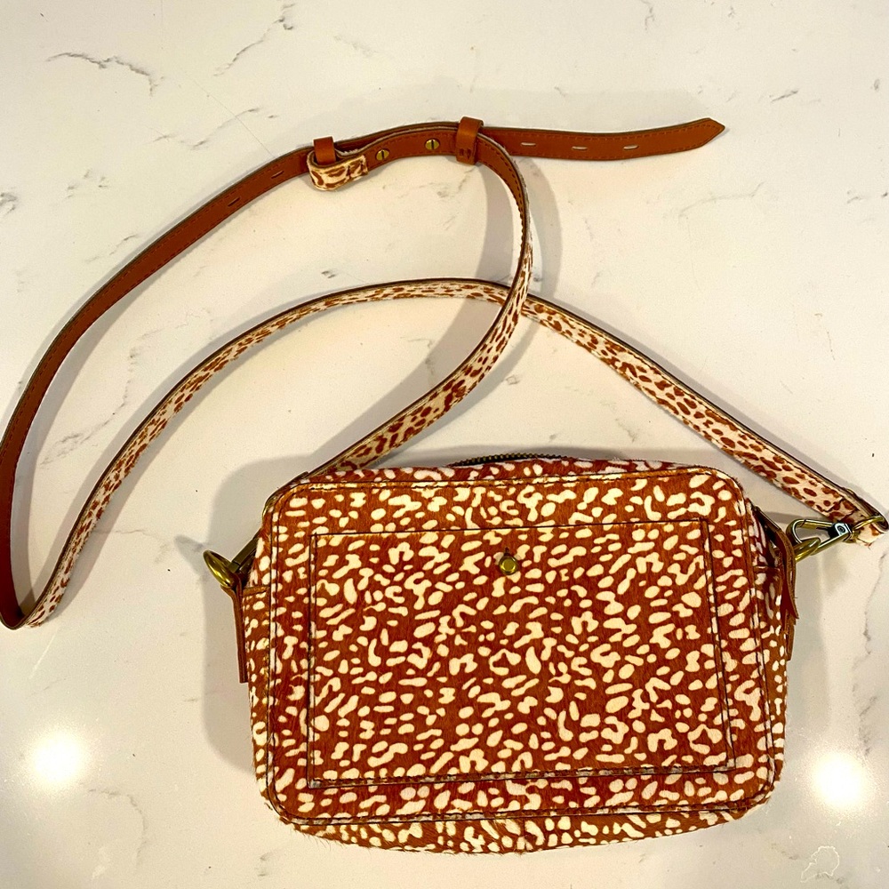 Madewell calf hair camera bag